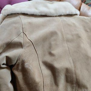 Heavy women's shearling winter coat by Charles Klein